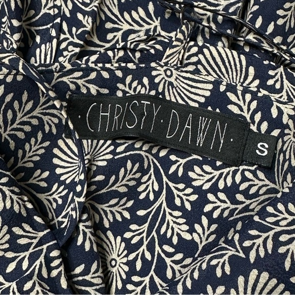 Christy Dawn Floral Print Midi Length Dress upcycled fabric small - Picture 3 of 6